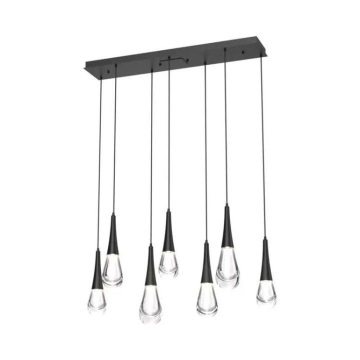 Soltaire Raindrop Glass Linear Chandelier