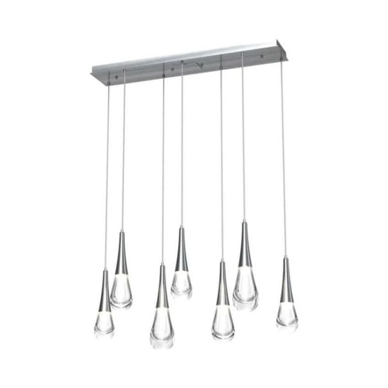 Soltaire Raindrop Glass Linear Chandelier