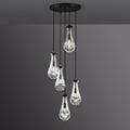 Soltaire Raindrop Round Chandelier 5 Lights 14"D