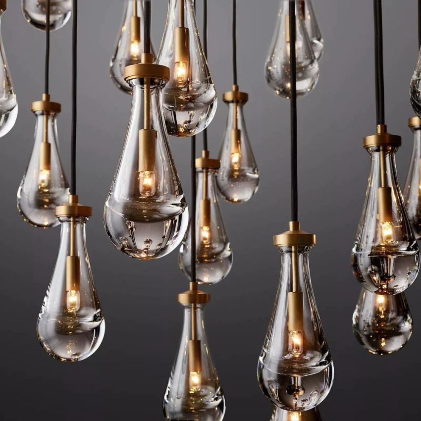 Soltaire Raindrops Round Chandelier 60"