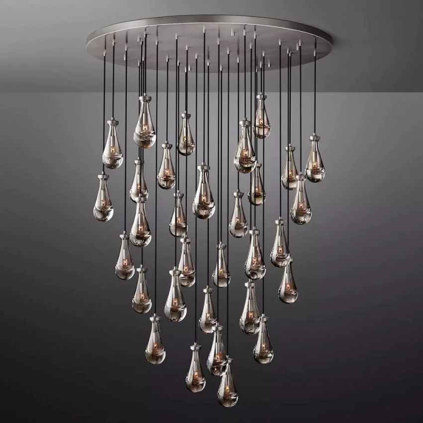 Soltaire Raindrops Round Chandelier 60"