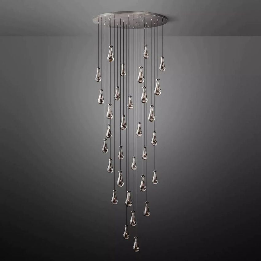 Soltaire Raindrops Round Chandelier 60"