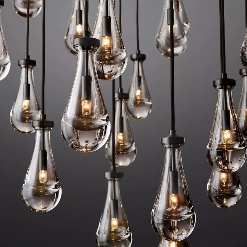 Soltaire Raindrops Round Chandelier 60"