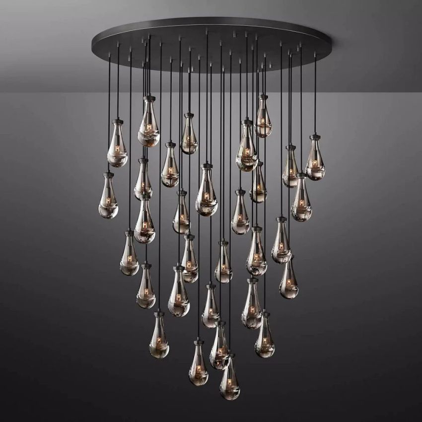Soltaire Raindrops Round Chandelier 60"