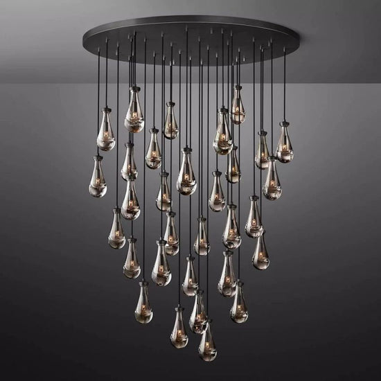 Soltaire Raindrops Round Chandelier 60"