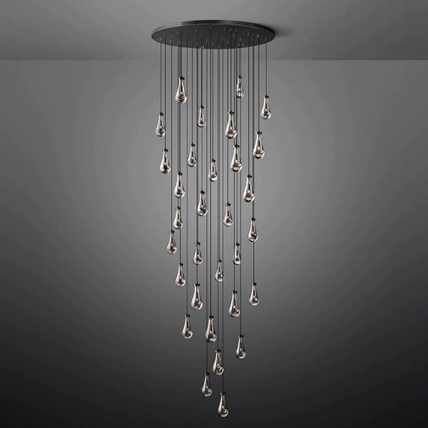 Soltaire Raindrops Round Chandelier 60"