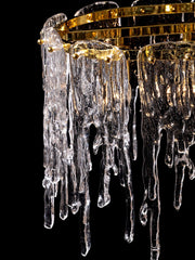 Rectangular Icicle Glass Chandelier