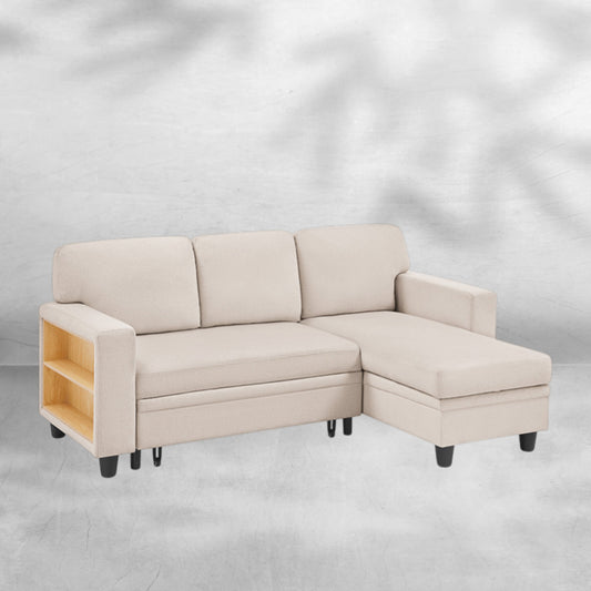80-Inch Sleeper Sofa Bed with Storage Chaise