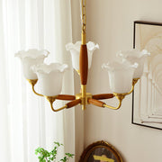 Trumpet Flower Glass Chandelier