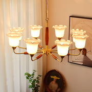 Trumpet Flower Glass Chandelier