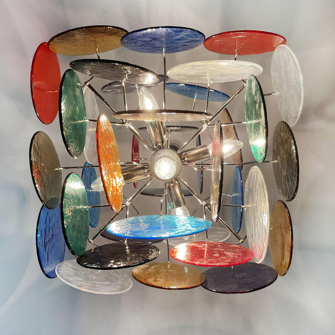 Vintage Murano-Style 19.7″ Glass Chandelier
