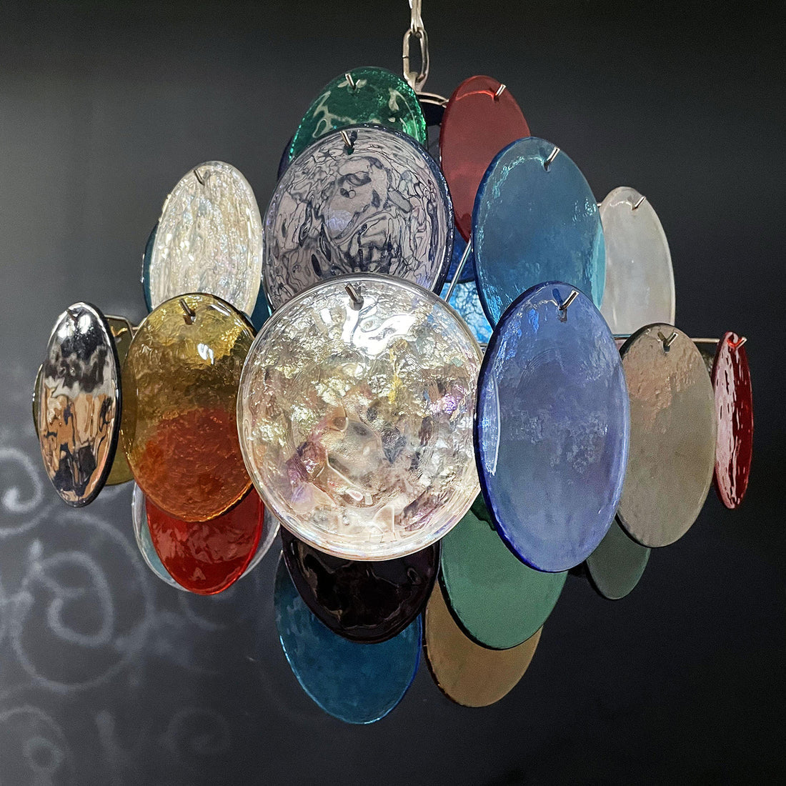 Vintage Murano-Style 19.7″ Glass Chandelier