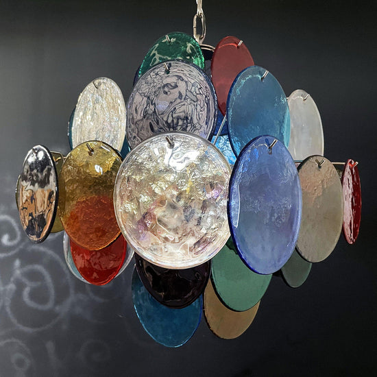 Vintage Murano-Style 19.7″ Glass Chandelier