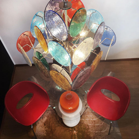 Vintage Murano-Style 19.7″ Glass Chandelier