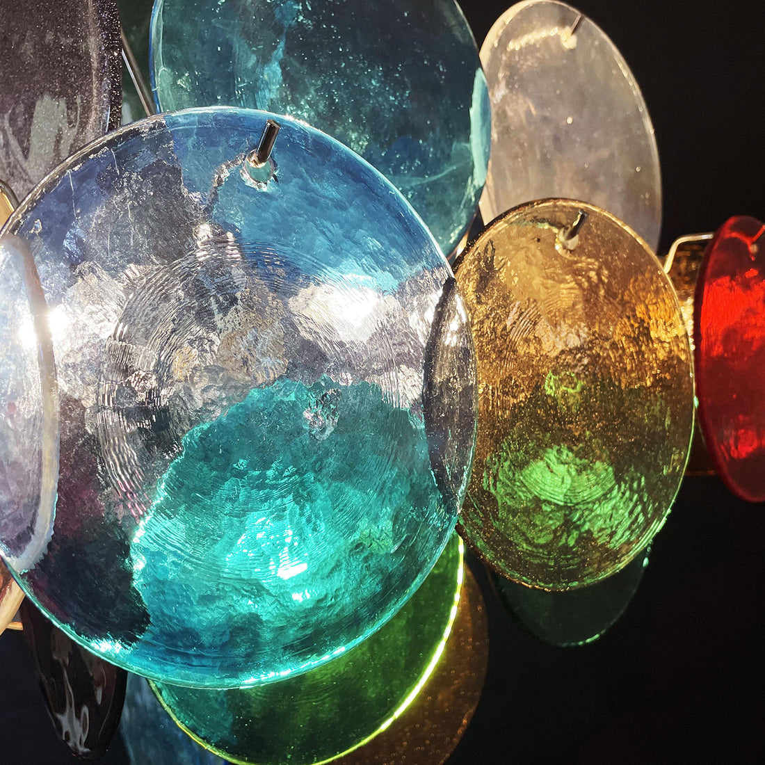 Vintage Murano-Style 19.7″ Glass Chandelier