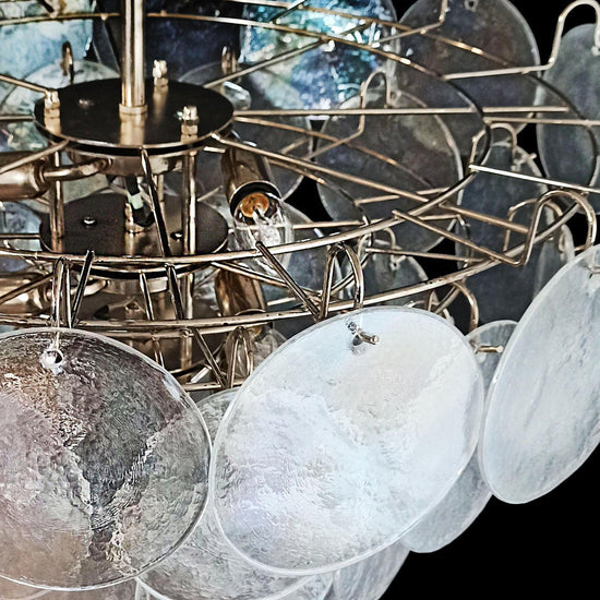 Vintage Murano-Style 27.6" Disks Chandelier