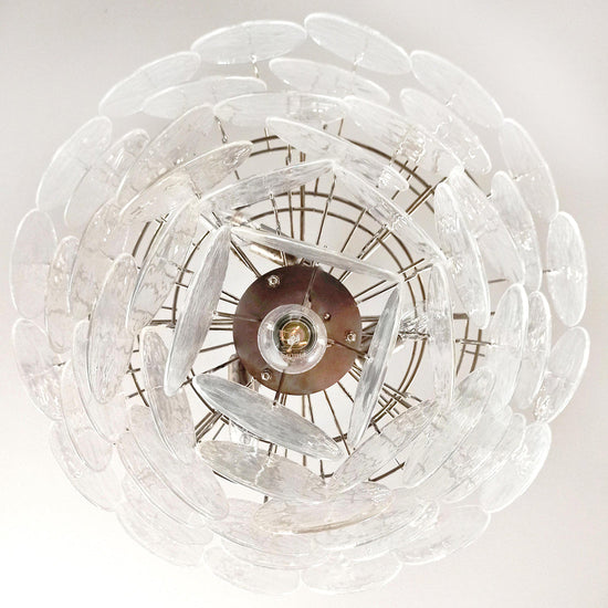 Vintage Murano-Style 27.6" Disks Chandelier