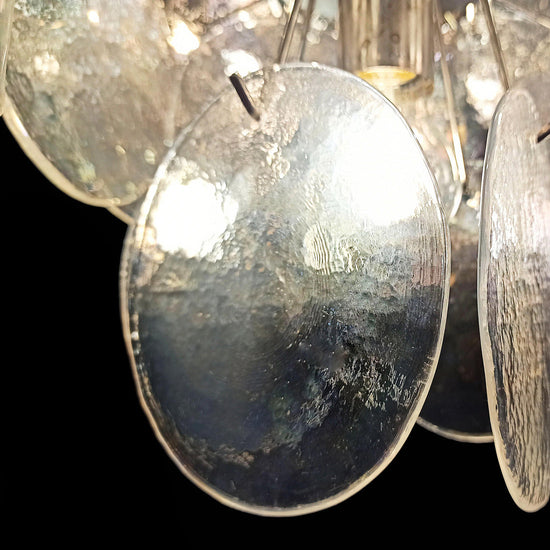 Vintage Murano-Style 27.6" Disks Chandelier