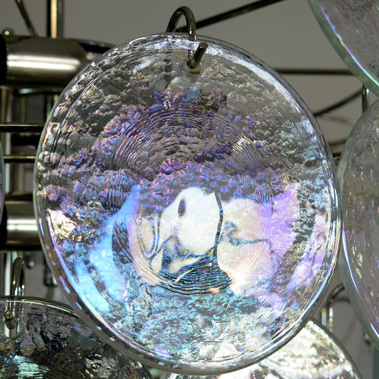 Vintage Murano-Style 27.6" Disks Chandelier