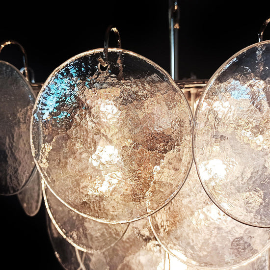 Vintage Murano-Style 27.6" Disks Chandelier