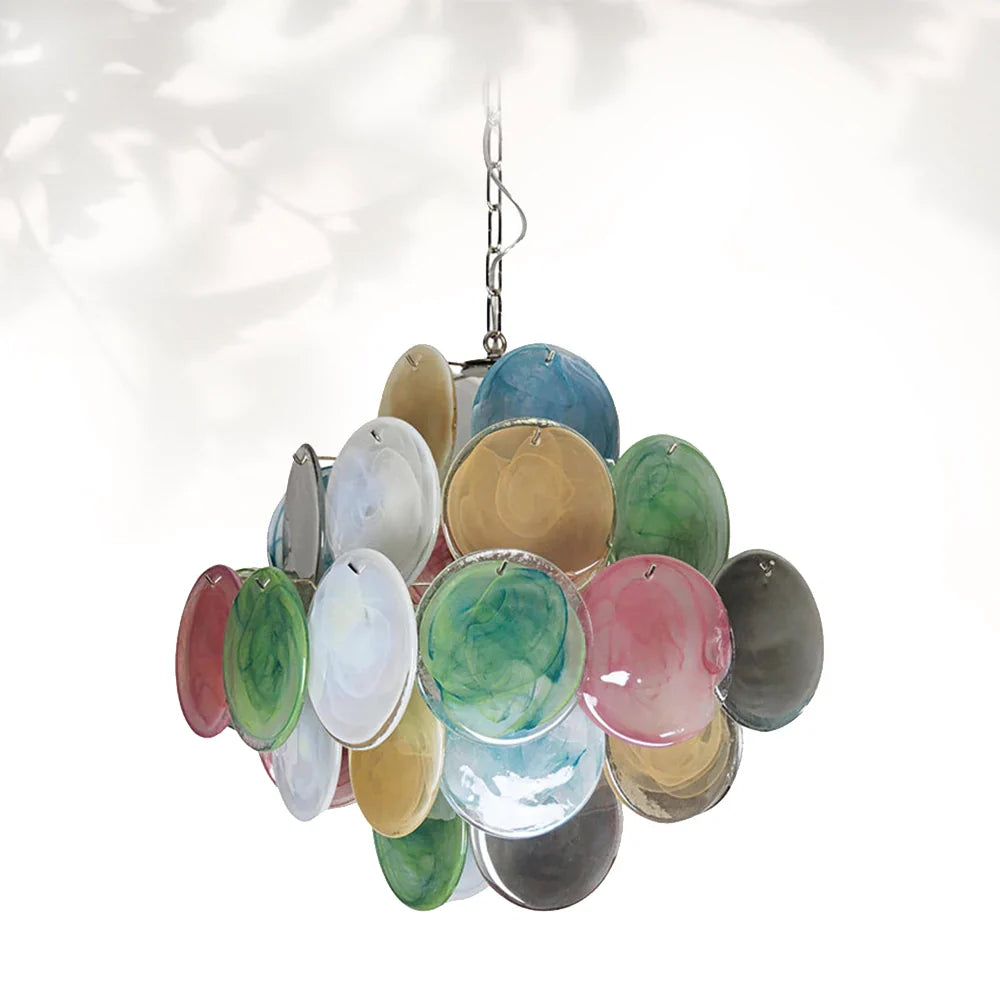 Vintage Murano-Style 19.7″ Glass Chandelier