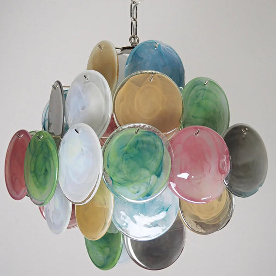 Vintage Murano-Style 19.7″ Glass Chandelier