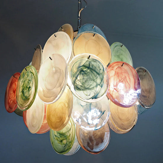 Vintage Murano-Style 19.7″ Glass Chandelier