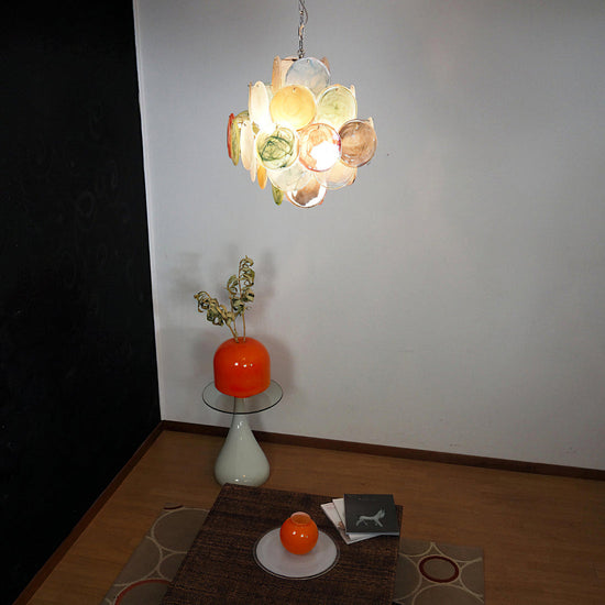 Vintage Murano-Style 19.7″ Glass Chandelier