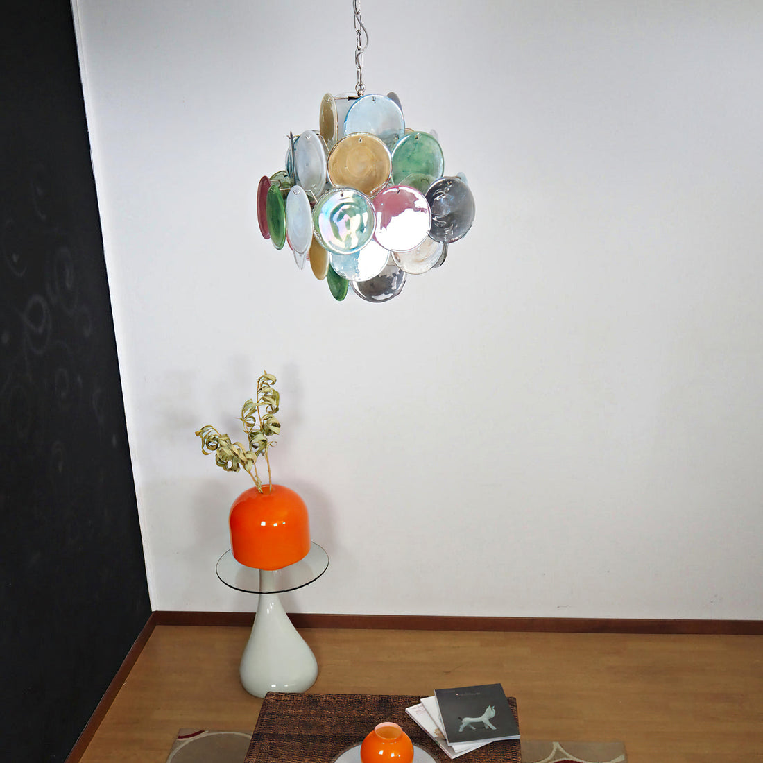 Vintage Murano-Style 19.7″ Glass Chandelier