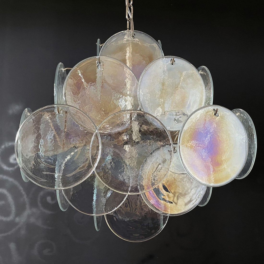 Vintage Murano-Style 19.7″ Glass Chandelier