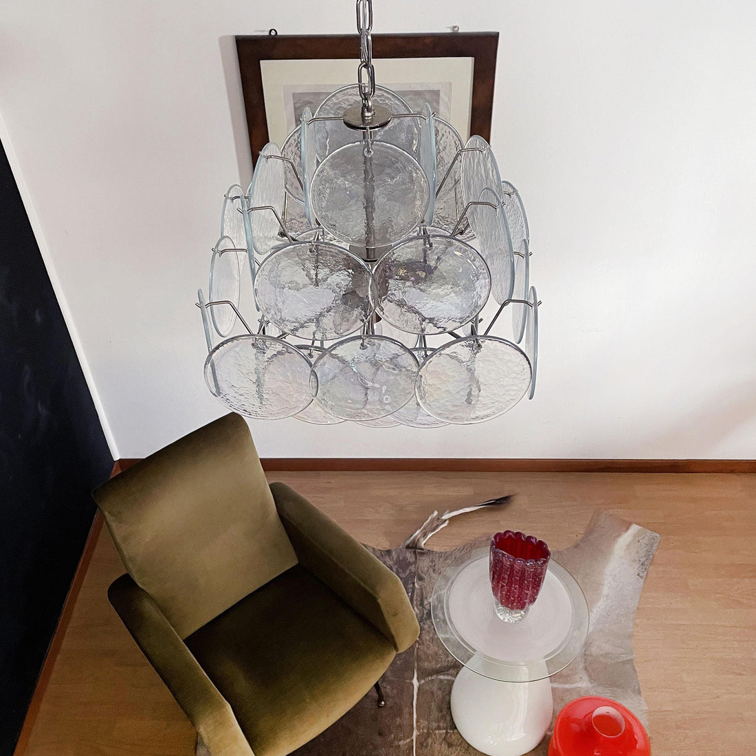 Vintage Murano-Style 19.7″ Glass Chandelier