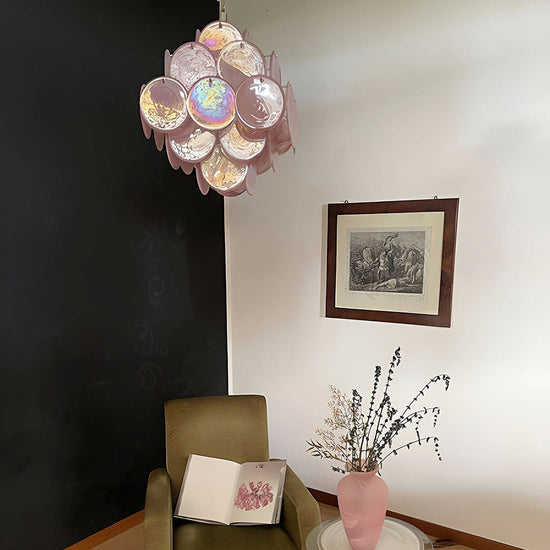 Vintage Murano-Style 19.7″ Glass Chandelier