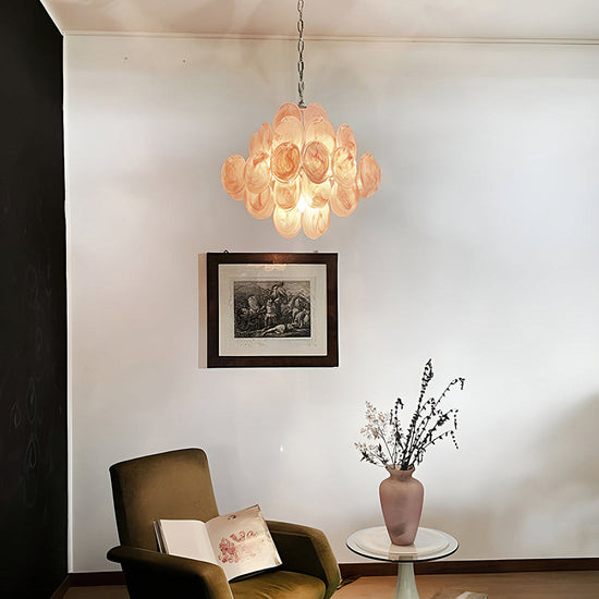 Vintage Murano-Style 19.7″ Glass Chandelier