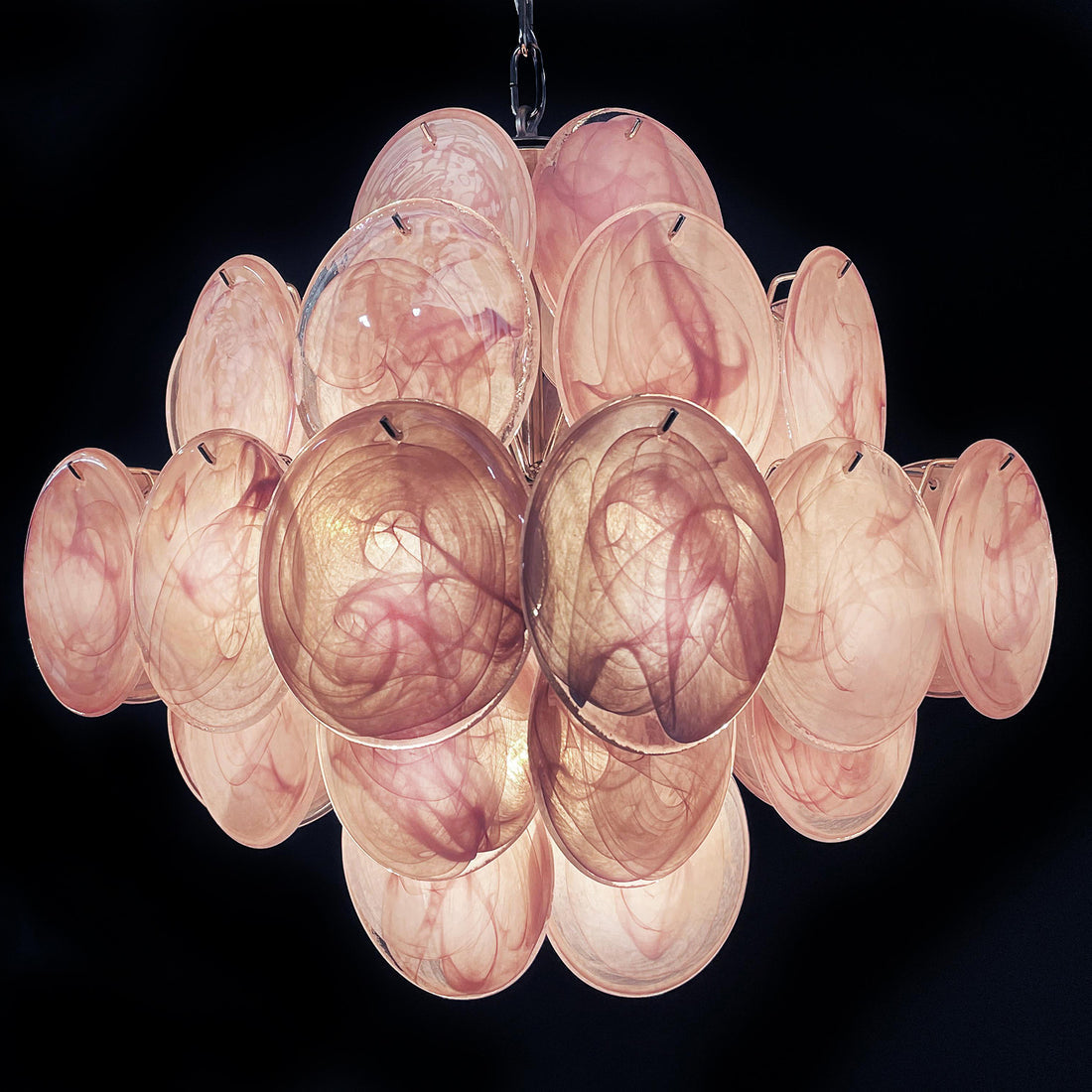 Vintage Murano-Style 19.7″ Glass Chandelier