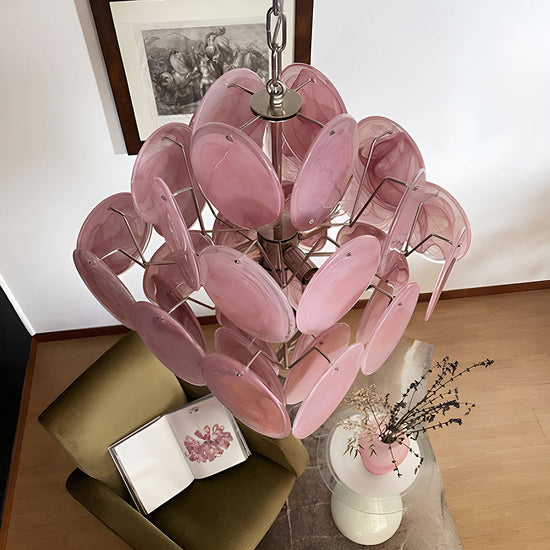 Vintage Murano-Style 19.7″ Glass Chandelier