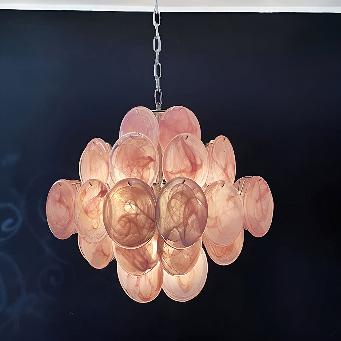 Vintage Murano-Style 19.7″ Glass Chandelier
