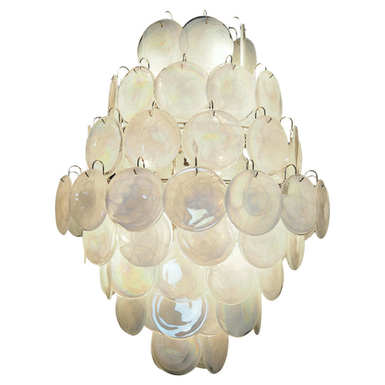 Vintage Murano-Style Disks Chandelier 29.5"
