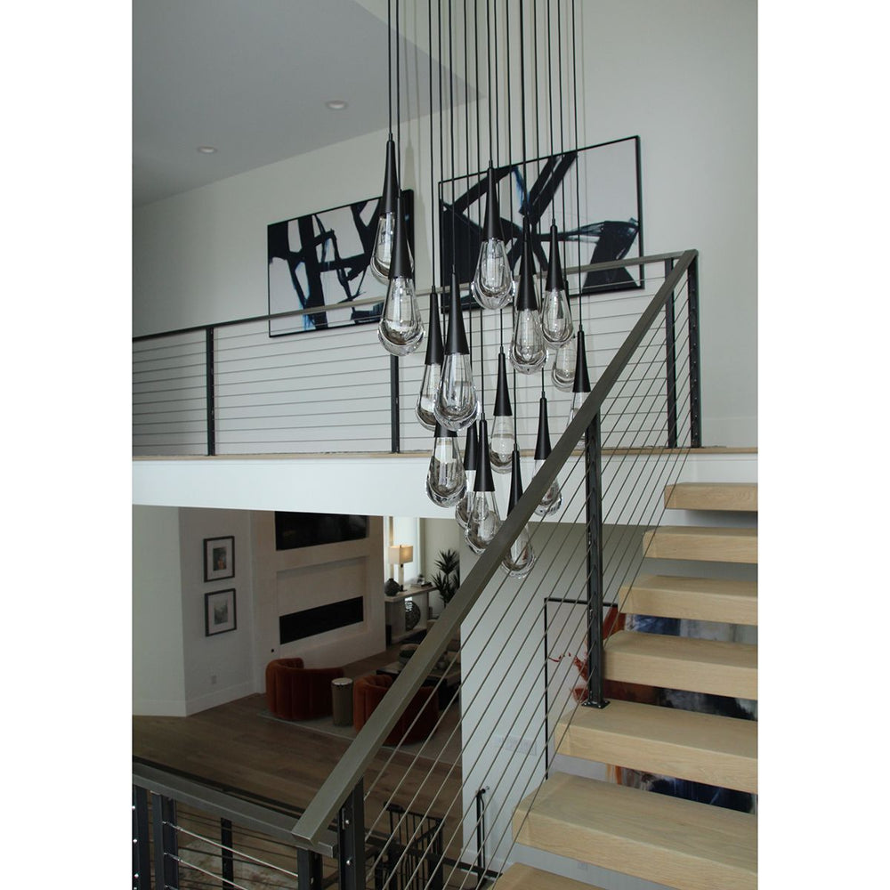 Soltaire Raindrop Round LED Chandelier
