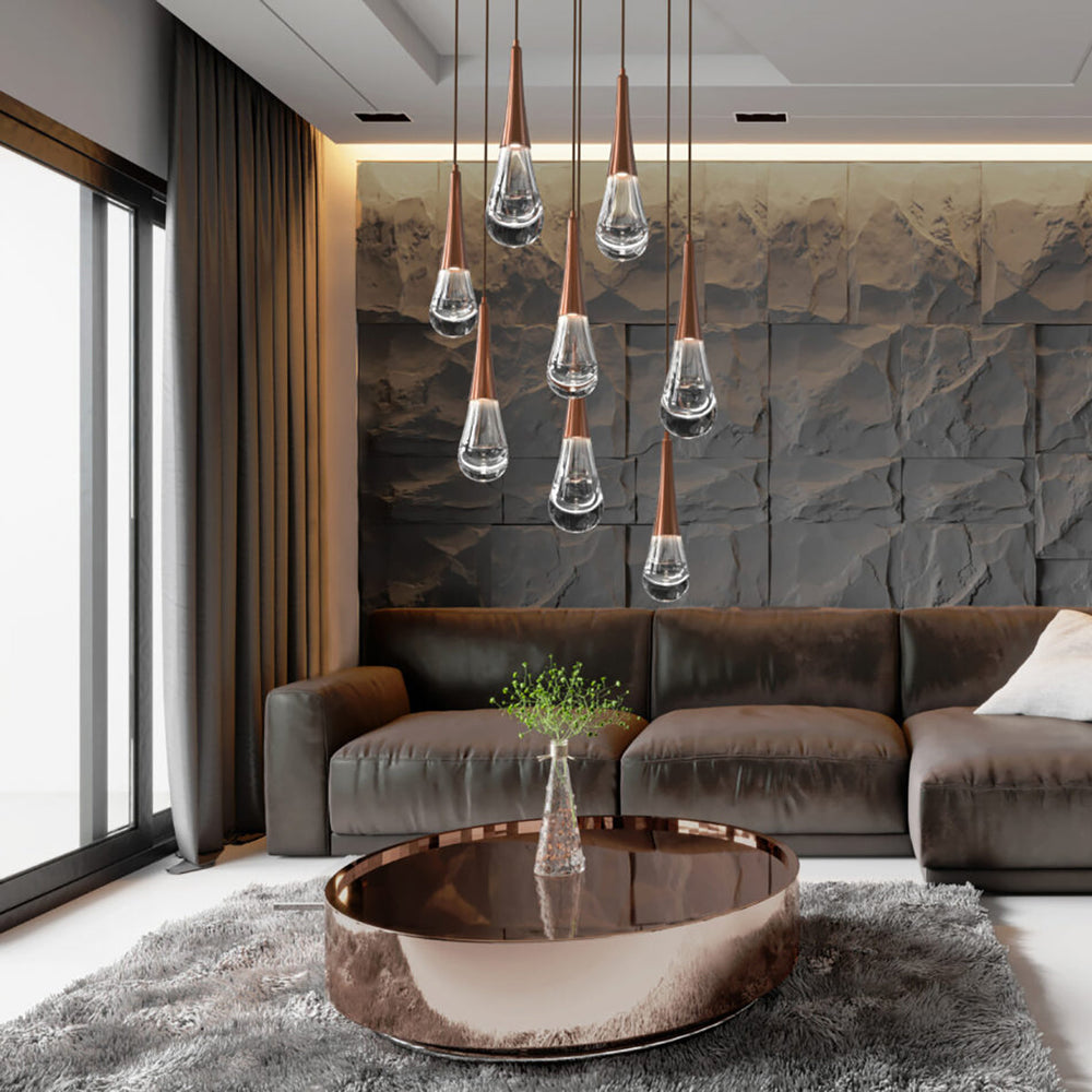 Soltaire Raindrop Round LED Chandelier