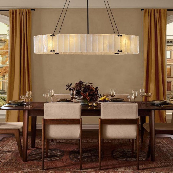 Womter Oval Crystal Chandelier 60"