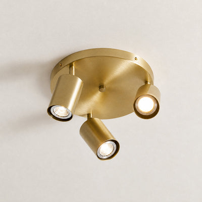 Barrel-Inspired Round Ceiling Light