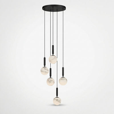 Alabaster Globe Pendant Light Collection for Dining Room & Living Room