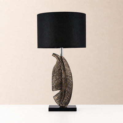 Tricolordeer Sculptural Gold Feather Table Lamp