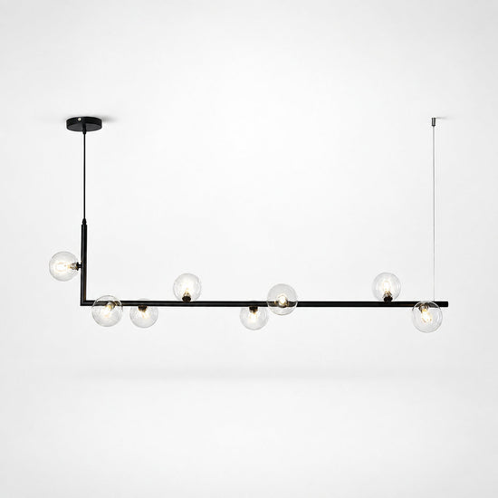 Geometric Linear Glass Sphere Chandelier