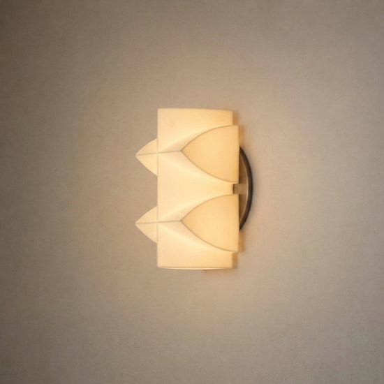 Naala Wall Lamp, 3.7~5.5-Inch x H 7.5~10.6-Inch, Gold & White for Living Room