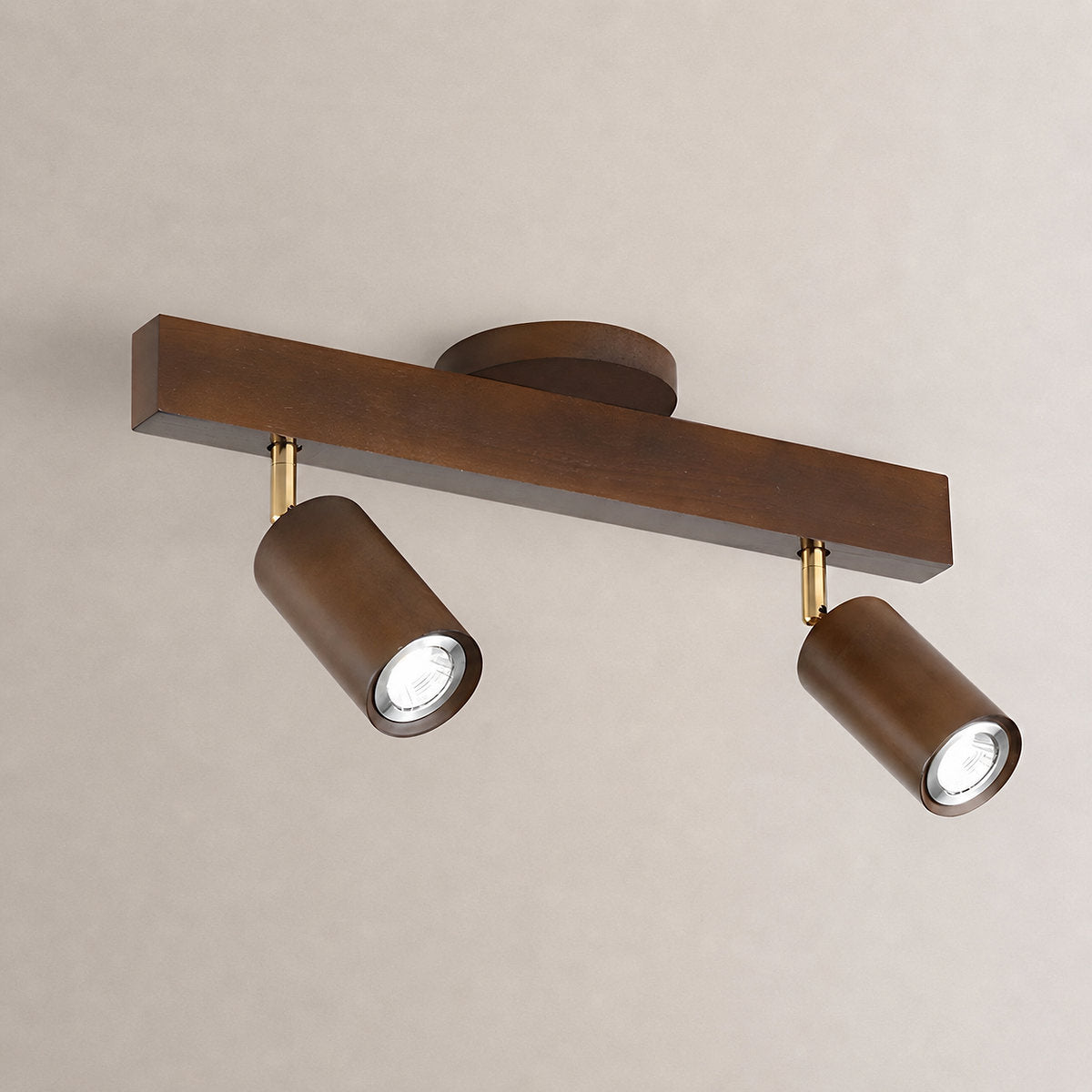 Natural Wood Beam Light Spotlight, L 5.1~47.2-Inch x H 8.7-Inch, Wood, Warm Light for Living Room & Bedroom