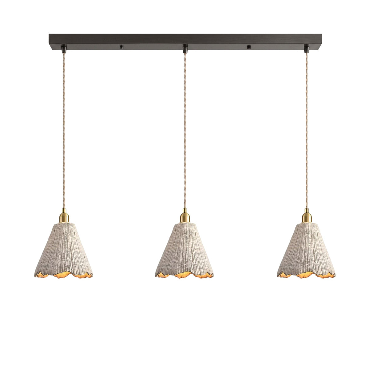 Raw Texture Cement Pendant Light Collection for Dining Room & Living Room