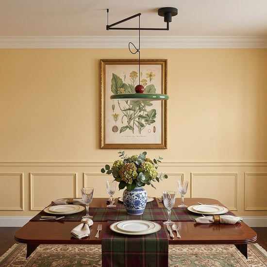 Lola Swing Pendant Light,Red & Green, Triac Warm Dimming for Dining Room & Living Room