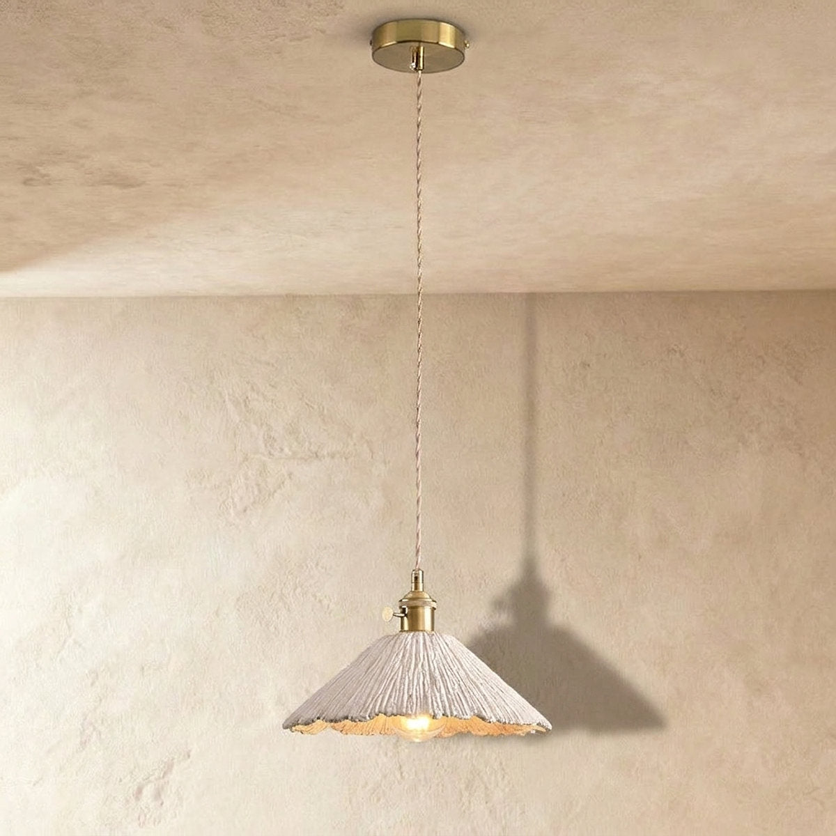Raw Texture Cement Pendant Light Collection for Dining Room & Living Room