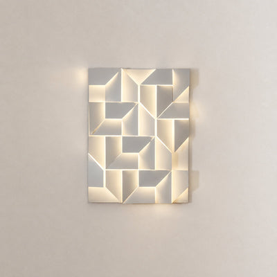 Shadows Grand Wall Lamp, L 11.8-Inch, White & Wired version, Wired & Warm Light for Living Room
